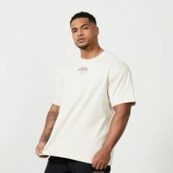 Vanquish TSP Vintage White Barbell Oversized T Shirt -Vanquish Fitness Sales 123 5