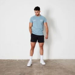 Vanquish TSP Atlas Blue Worldwide Fitted T Shirt -Vanquish Fitness Sales 2JMFwiNY