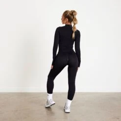 Vanquish Elevate Seamless Black Zip Front Jacket -Vanquish Fitness Sales AXCq95DQ