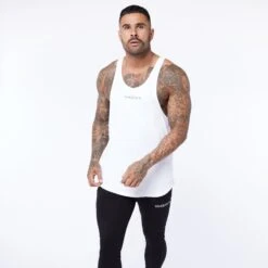 Vanquish Core Men's White Tank Top -Vanquish Fitness Sales Core Tank White 1406