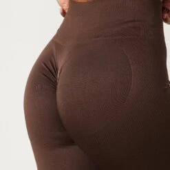 Vanquish Elevate Seamless Petite Coffee Brown Leggings -Vanquish Fitness Sales Elevate2 393 1
