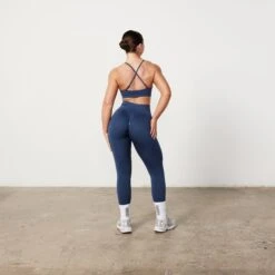 Vanquish Elevate Seamless Petite Denim Blue Leggings -Vanquish Fitness Sales ElevatePetite 103