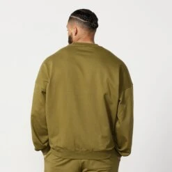 Vanquish Essential Olive Green Oversized Sweatshirt -Vanquish Fitness Sales Essentials 140