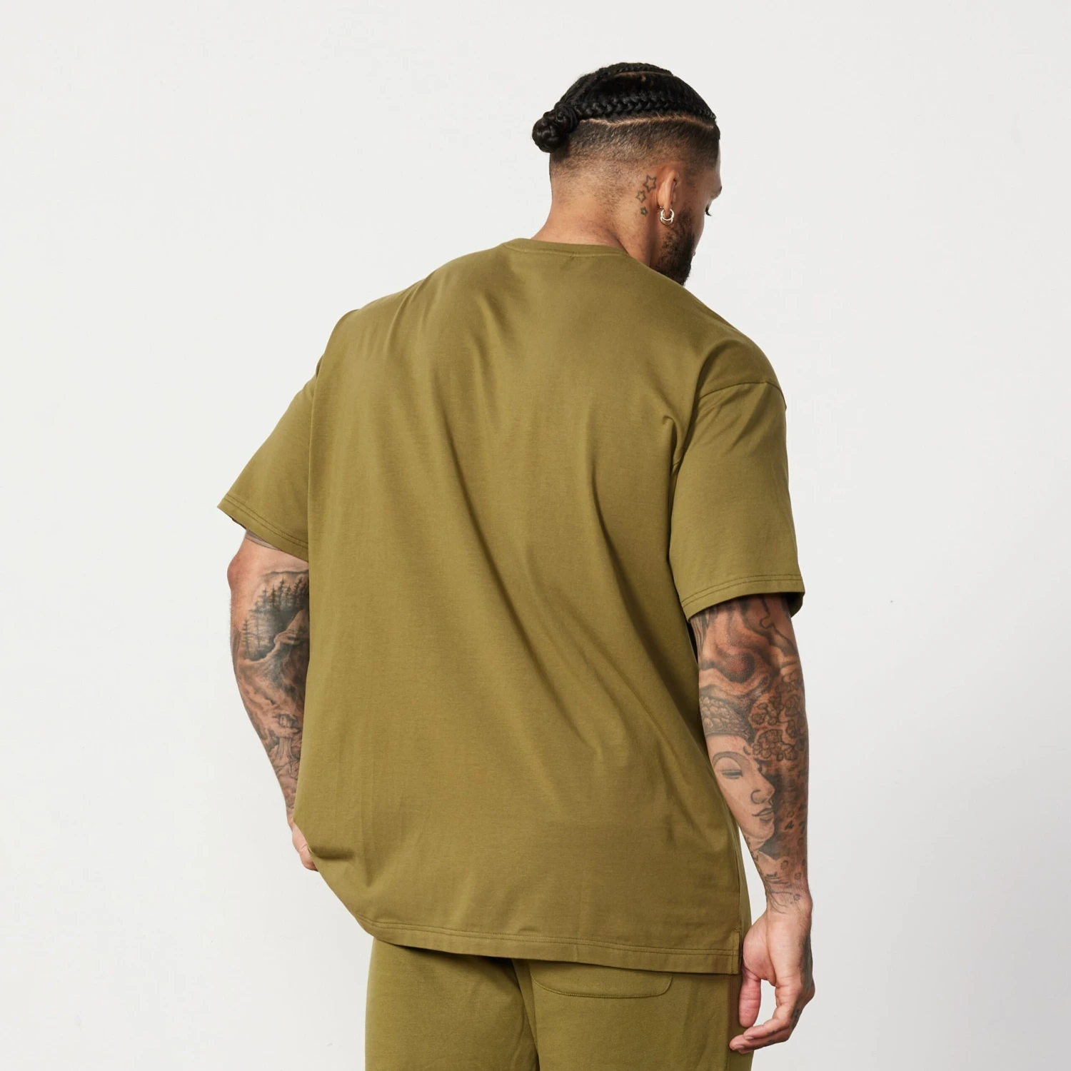 Vanquish Essential Olive Green Oversized T Shirt 4 Vanquish Essential Olive Green Oversized T Shirt - Image 4