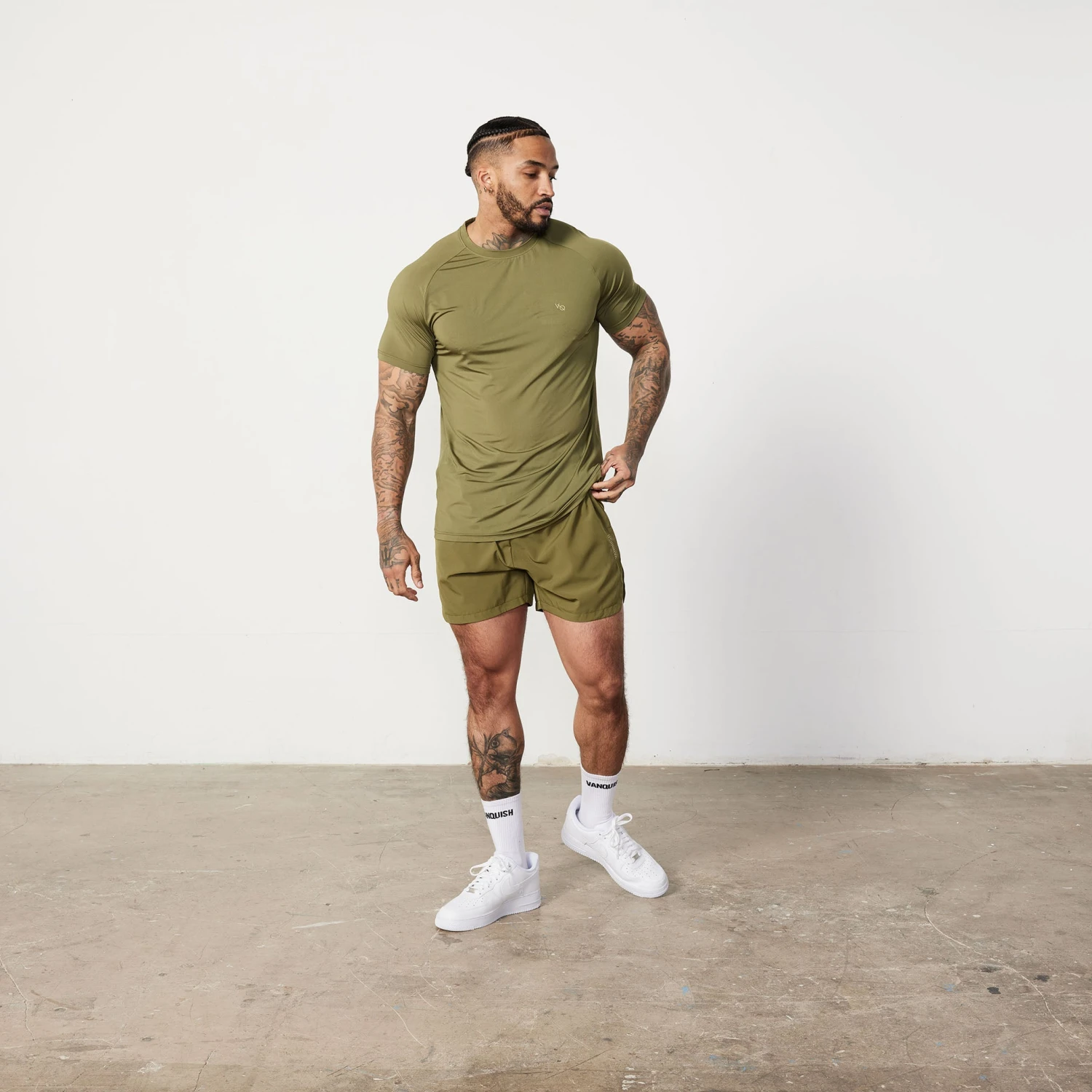 Vanquish Essential Olive Green Performance Short Sleeve T Shirt 2 Vanquish Essential Olive Green Performance Short Sleeve T Shirt - Image 2