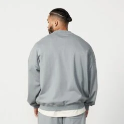 Vanquish Essential Steel Grey Oversized Sweatshirt -Vanquish Fitness Sales Essentials 491 1