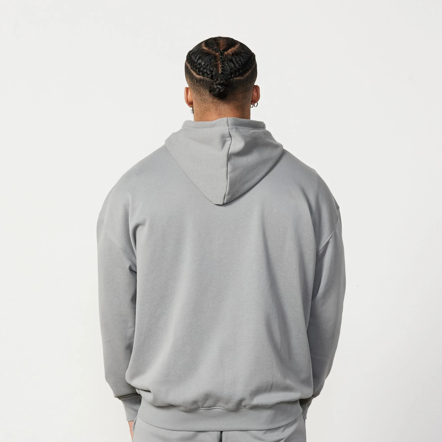 Vanquish Essential Steel Grey Oversized Pullover Hoodie 4 Vanquish Essential Steel Grey Oversized Pullover Hoodie - Image 4
