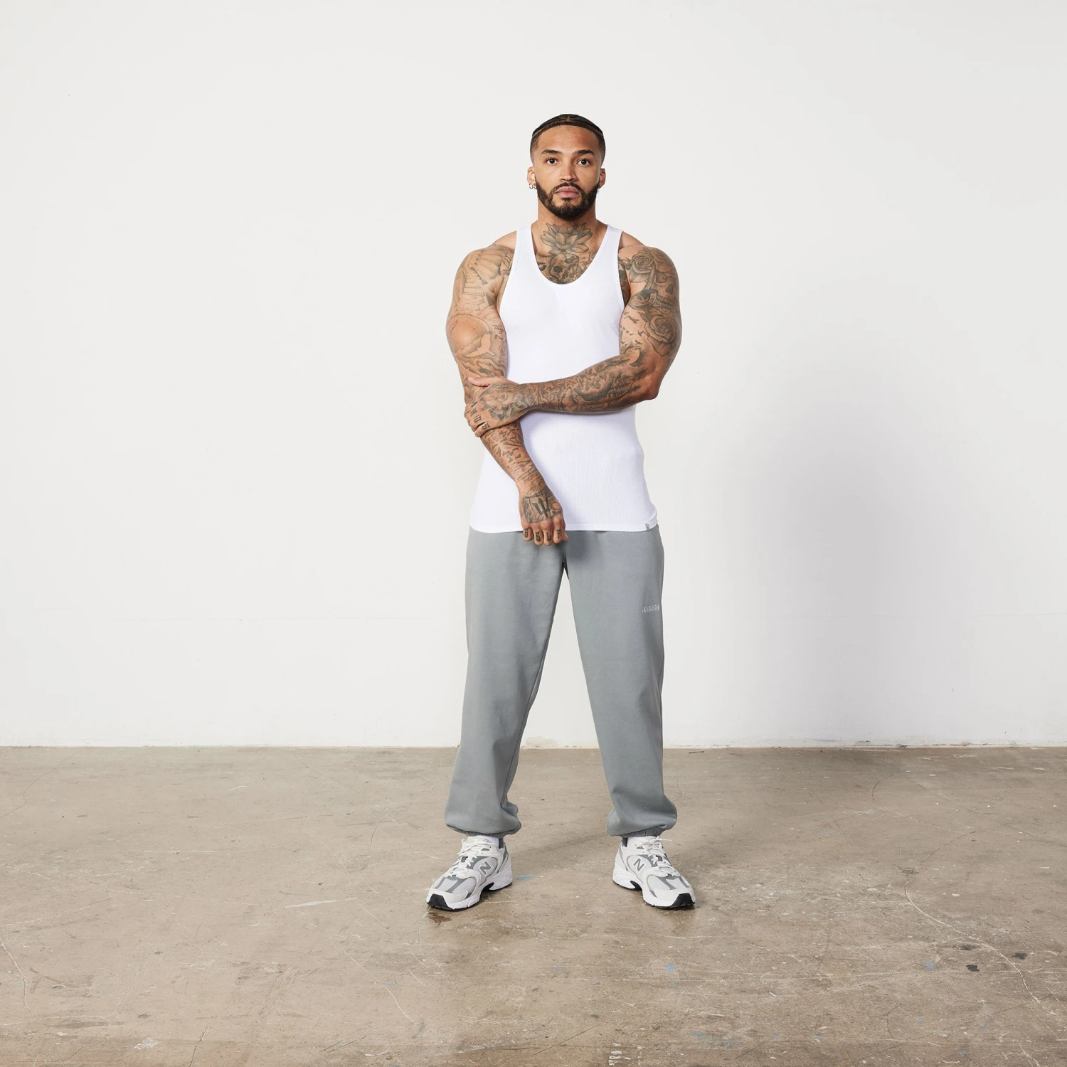 Vanquish White Ribbed Fitted Tank 2 Vanquish White Ribbed Fitted Tank - Image 2