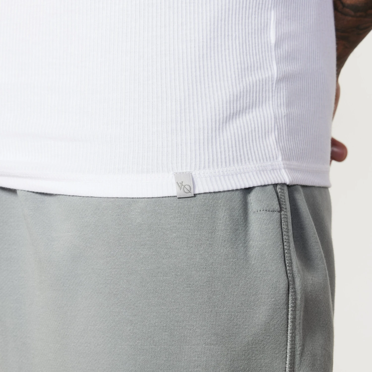 Vanquish White Ribbed Fitted Tank 3 Vanquish White Ribbed Fitted Tank - Image 3