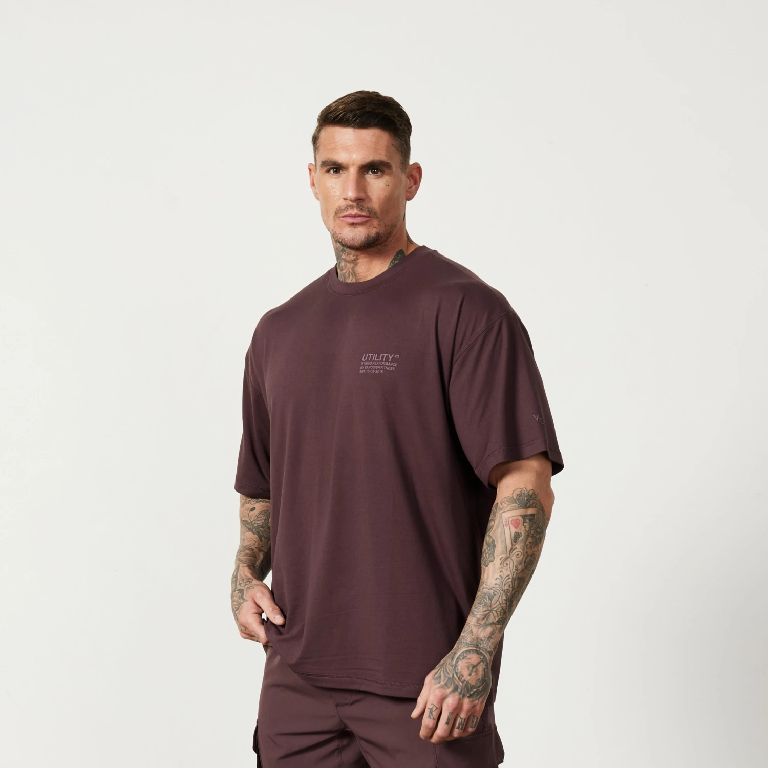 Vanquish Utility Plum Oversized T Shirt 1 Vanquish Utility Plum Oversized T Shirt