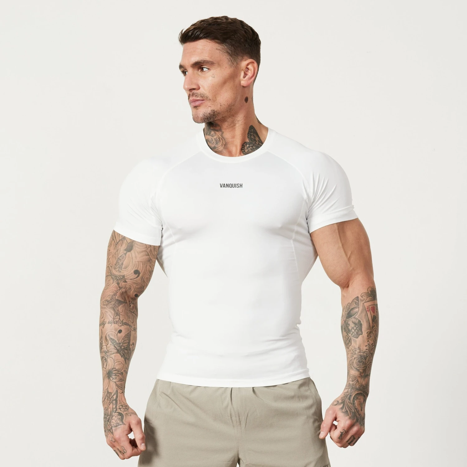 Vanquish Utility White Short Sleeve Base Layer Top 1 Vanquish Utility White Short Sleeve Base Layer Top