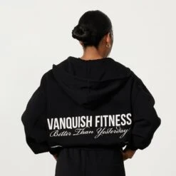 Vanquish Jet Black Rejuvenate Full Zip Oversized Hoodie
