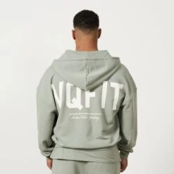Vanquish VQFIT Distressed Print Desert Sage Full Zip Oversized Hoodie
