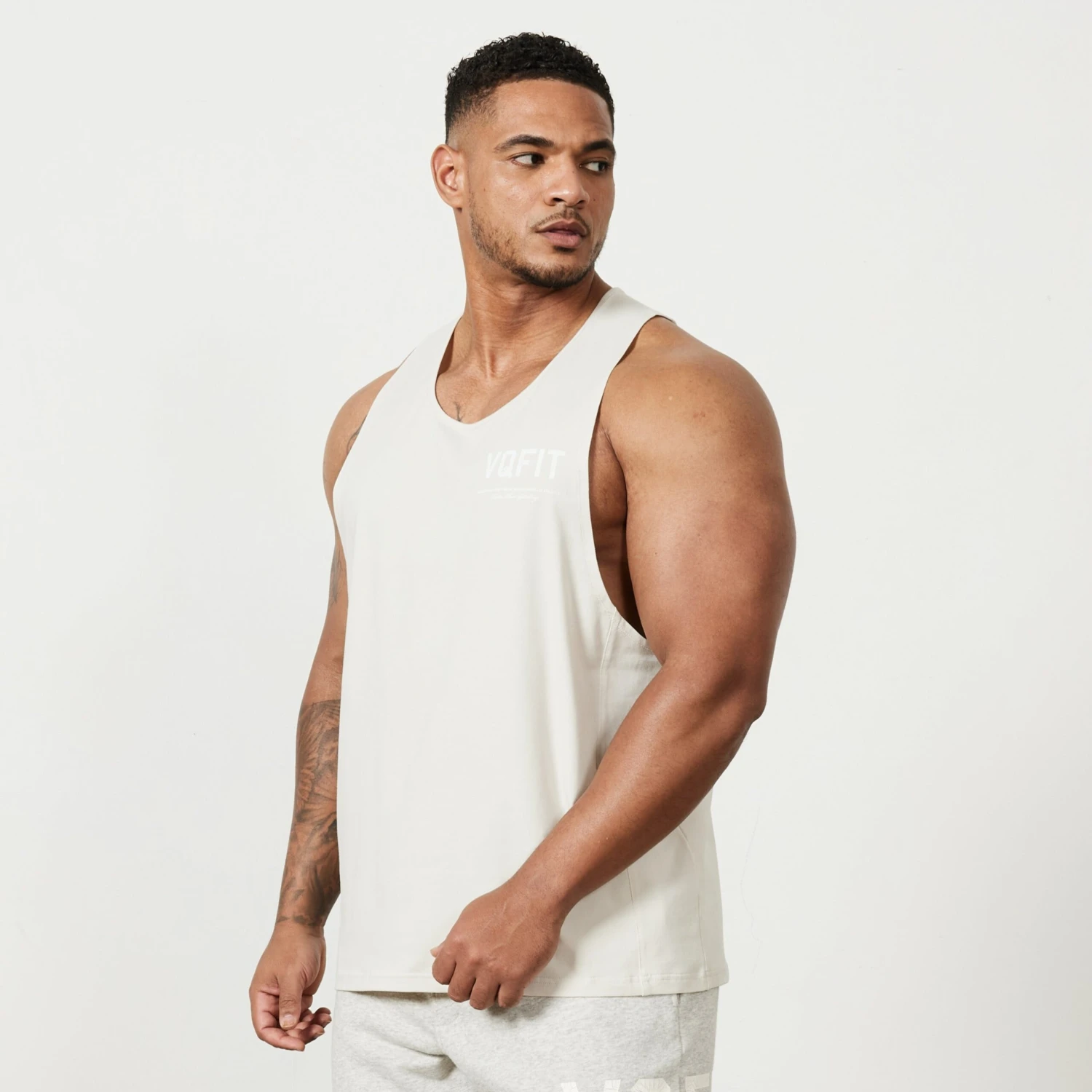 Vanquish VQFIT Distressed Print Pebble Tank 1 Vanquish VQFIT Distressed Print Pebble Tank