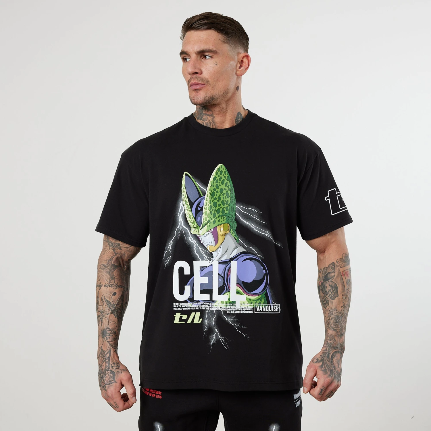 Vanquish DBZ CS Cell Black Oversized T Shirt 1 Vanquish DBZ CS Cell Black Oversized T Shirt