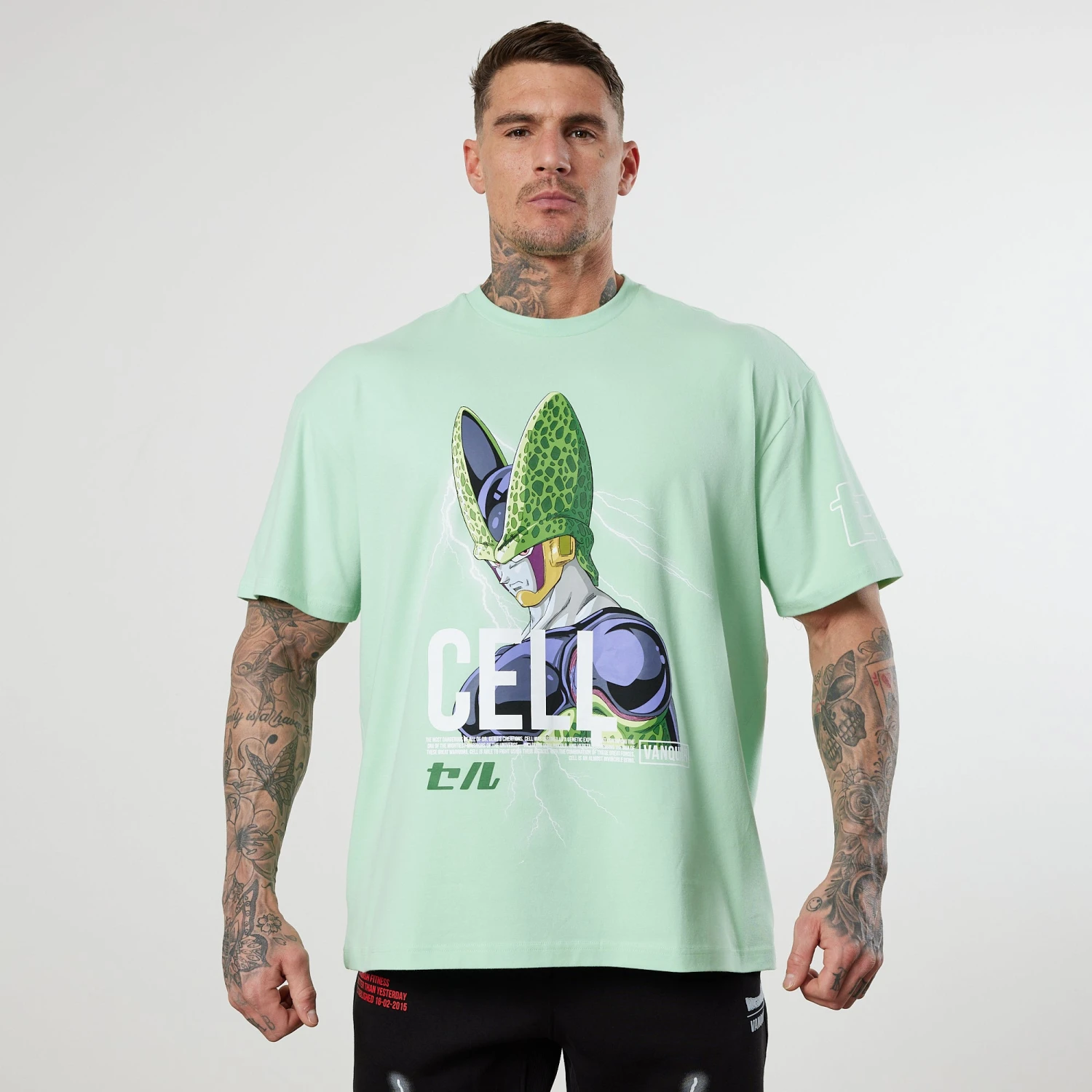 Vanquish DBZ CS Cell Pastel Green Oversized T Shirt 1 Vanquish DBZ CS Cell Pastel Green Oversized T Shirt