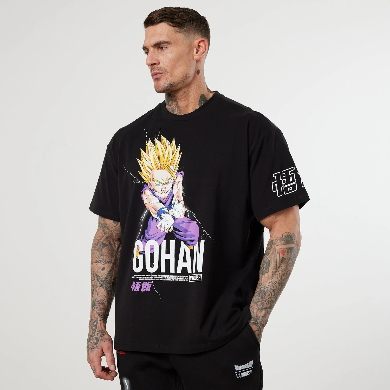 Vanquish DBZ CS Gohan Black Oversized T Shirt 1 Vanquish DBZ CS Gohan Black Oversized T Shirt