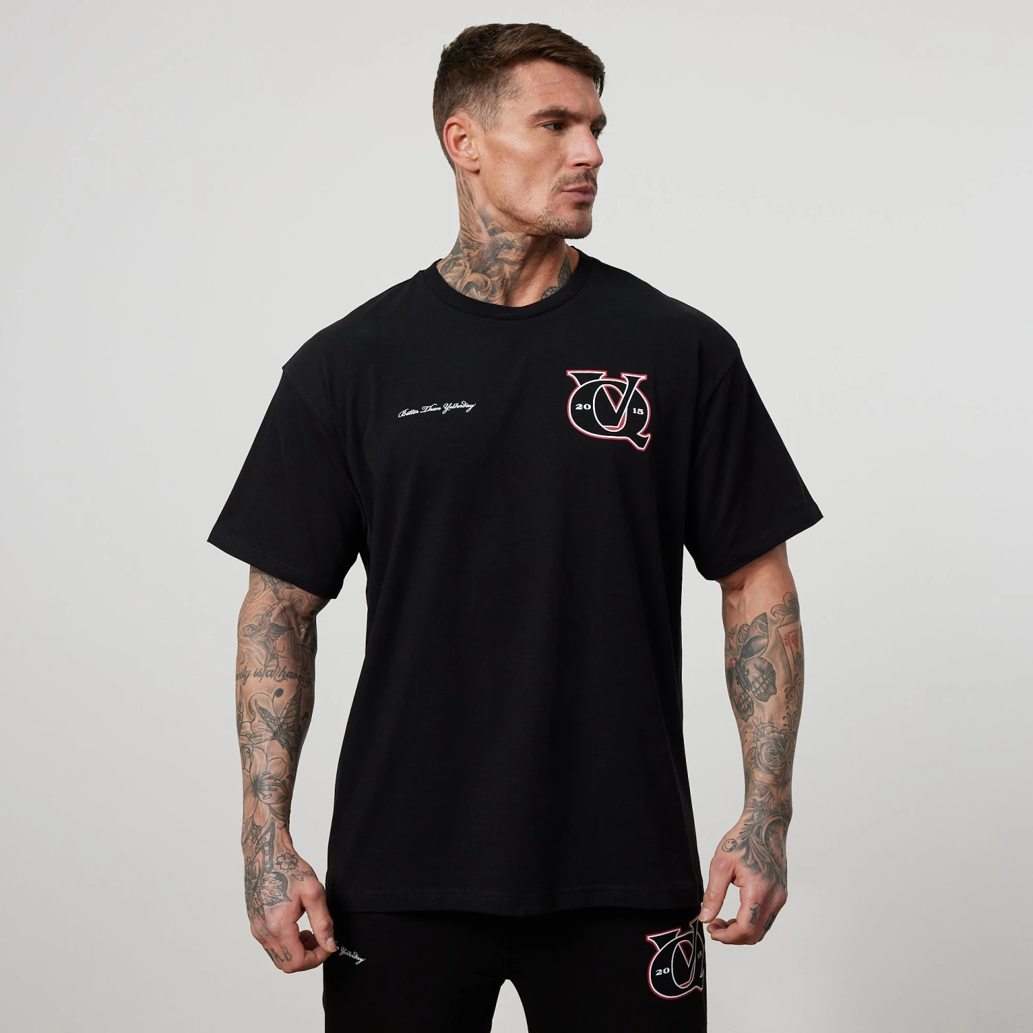 Vanquish TSP Black VQ Interlock Oversized T Shirt 2 Vanquish TSP Black VQ Interlock Oversized T Shirt - Image 2