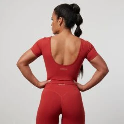 Vanquish Enhance Chilli Red Midi Ballet Back T Shirt -Vanquish Fitness Sales FIRSTSHOT d0388436 9d3d 4e53 bf4c 942f53e38823