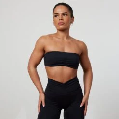 Vanquish Enhance Black Bandeau Bra