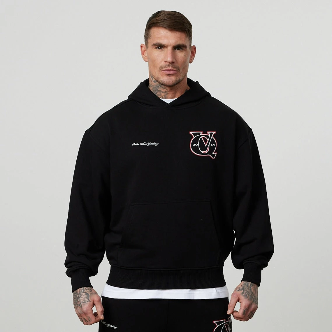 Vanquish TSP Black VQ Interlock Oversized Pullover Hoodie 2 Vanquish TSP Black VQ Interlock Oversized Pullover Hoodie - Image 2