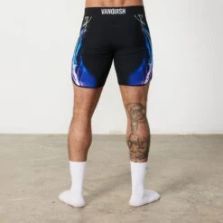 VQ Black And Blue Jeremy Buendia Men's Physique Board Shorts -Vanquish Fitness Sales Jeremy 57