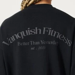 Vanquish Restore Black Sweatshirt -Vanquish Fitness Sales LadiesSweats 984