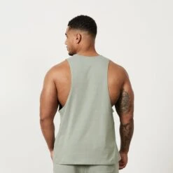 Vanquish VQFIT Distressed Print Desert Sage Tank -Vanquish Fitness Sales MensCrackedPrint 1425