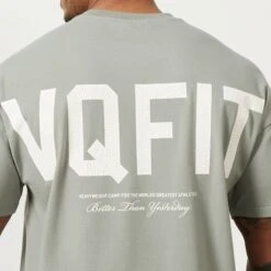 Vanquish VQFIT Distressed Desert Sage Oversized T Shirt 9 Vanquish VQFIT Distressed Desert Sage Oversized T Shirt -Vanquish Fitness Sales MensCrackedPrint 1499