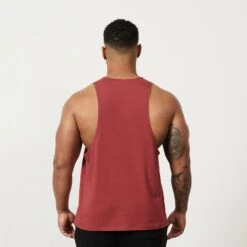Vanquish VQFIT Distressed Print Brick Red Tank -Vanquish Fitness Sales MensCrackedPrint 1887