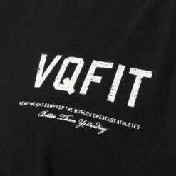 Vanquish VQFIT Distressed Print Black Oversized T Shirt -Vanquish Fitness Sales MensCrackedPrint 1953