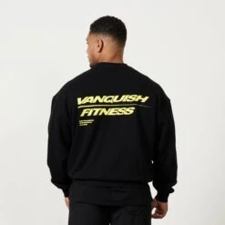 Vanquish Speed Black Oversized Sweater 9 Vanquish Speed Black Oversized Sweater -Vanquish Fitness Sales MensSpeedPrint 1122
