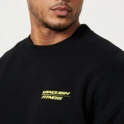 Vanquish Speed Black Oversized Sweater 8 Vanquish Speed Black Oversized Sweater -Vanquish Fitness Sales MensSpeedPrint 1129