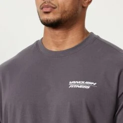 Vanquish Speed Charcoal Grey Oversized T Shirt -Vanquish Fitness Sales MensSpeedPrint 962
