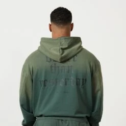 Vanquish Sun-faded Green Oversized Pullover Hoodie -Vanquish Fitness Sales MensSunBleached 565