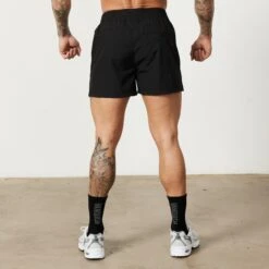 Vanquish Utility Black 4" Shorts -Vanquish Fitness Sales MensUtility 703 1