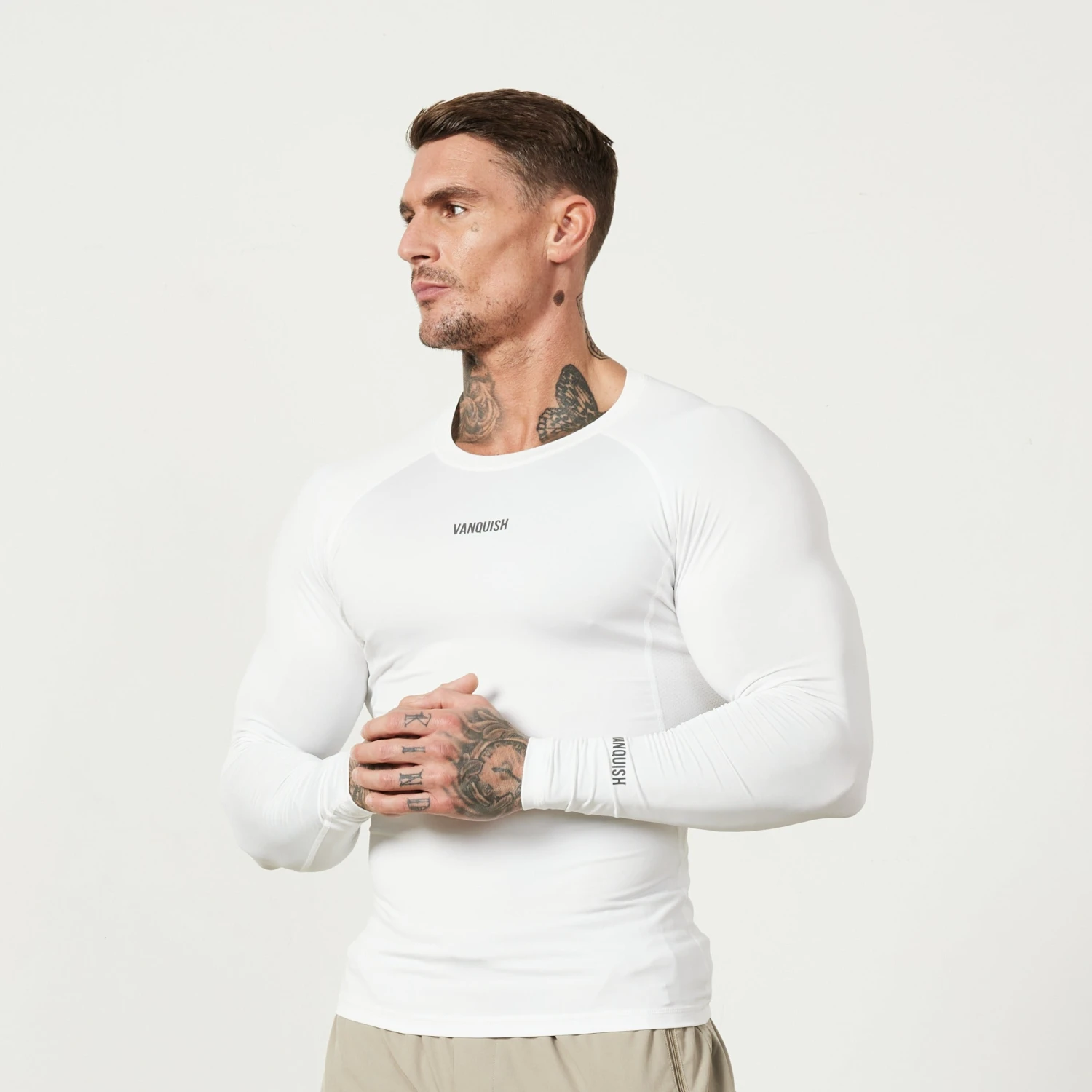Vanquish Utility White Long Sleeve Base Layer Top 1 Vanquish Utility White Long Sleeve Base Layer Top