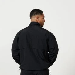 Vanquish Black Oversized Track Jacket -Vanquish Fitness Sales MensWoven 261