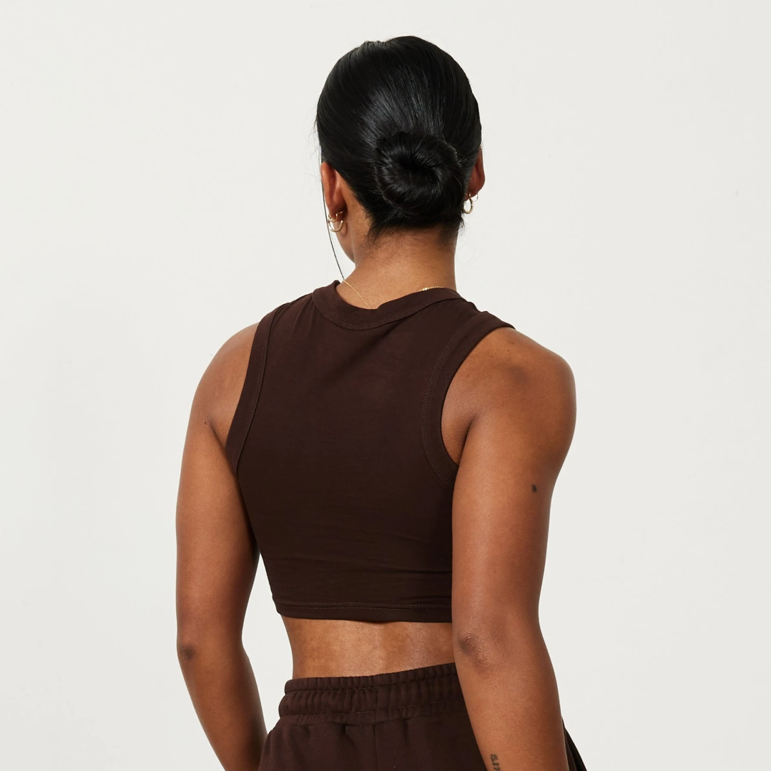 Vanquish Chestnut Brown Rejuvenate Cropped Tank Top 2 Vanquish Chestnut Brown Rejuvenate Cropped Tank Top - Image 2