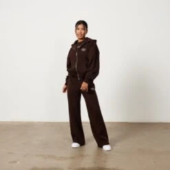 Vanquish Chestnut Brown Rejuvenate Full Zip Oversized Hoodie -Vanquish Fitness Sales Rejuvenate 1742