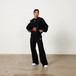 Vanquish Jet Black Rejuvenate Full Zip Oversized Hoodie -Vanquish Fitness Sales Rejuvenate 1830