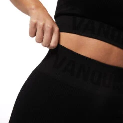 Vanquish Ribbed Black Seamless Leggings -Vanquish Fitness Sales SEAMLESSRIBBEDBLACKL 1669 0519 2