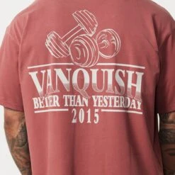 Vanquish TSP Chalk Red Western Oversized T Shirt -Vanquish Fitness Sales TSP14 76