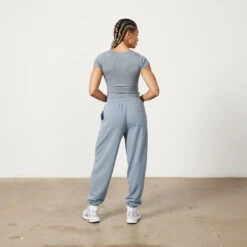 Vanquish Restore Slate Grey Ribbed Cap Sleeve T Shirt -Vanquish Fitness Sales Untitled 1 0000 LadiesSweats 405