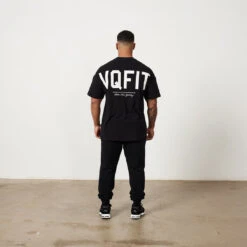 Vanquish VQFIT Distressed Print Black Tapered Sweatpants -Vanquish Fitness Sales Untitled 1 0000 MensCrackedPrint 1928