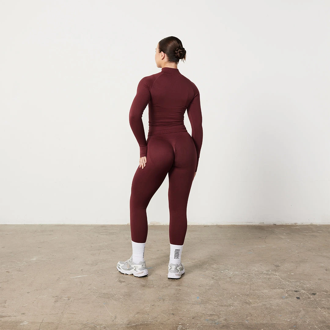 Vanquish Elevate Seamless Petite Burgundy Leggings 6 Vanquish Elevate Seamless Petite Burgundy Leggings - Image 6