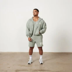 Vanquish VQFIT Distressed Print Desert Sage Full Zip Oversized Hoodie -Vanquish Fitness Sales Untitled 1 0010 MensCrackedPrint 1473