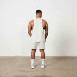 Vanquish VQFIT Distressed Print Oat Marl Shorts -Vanquish Fitness Sales Untitled 1 0024 MensCrackedPrint 1206