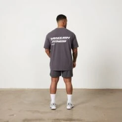 Vanquish Speed Charcoal Grey Oversized T Shirt -Vanquish Fitness Sales Untitled 1 0046 MensSpeedPrint 953
