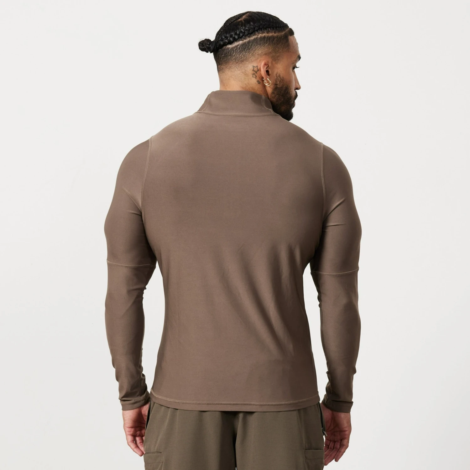 Vanquish Utility Brown 1/4 Zip Training Top 2 Vanquish Utility Brown 1/4 Zip Training Top - Image 2